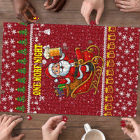 One More Night Santa Beer Christmas Puzzle Xmas Holiday Patterns - Wonder Print Shop
