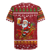 One More Night Santa Beer Christmas Rugby Jersey Xmas Holiday Patterns - Wonder Print Shop