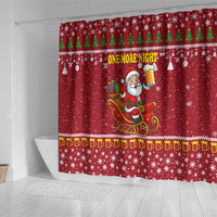 One More Night Santa Beer Christmas Shower Curtain Xmas Holiday Patterns - Wonder Print Shop