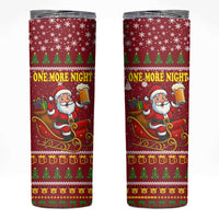 One More Night Santa Beer Christmas Skinny Tumbler Xmas Holiday Patterns - Wonder Print Shop