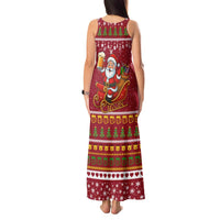 One More Night Santa Beer Christmas Tank Maxi Dress Xmas Holiday Patterns - Wonder Print Shop