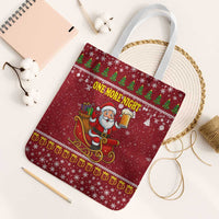 One More Night Santa Beer Christmas Tote Bag Xmas Holiday Patterns - Wonder Print Shop