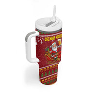 One More Night Santa Beer Christmas Tumbler With Handle Xmas Holiday Patterns - Wonder Print Shop