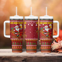 One More Night Santa Beer Christmas Tumbler With Handle Xmas Holiday Patterns - Wonder Print Shop