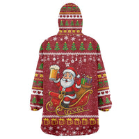 One More Night Santa Beer Christmas Wearable Blanket Hoodie Xmas Holiday Patterns - Wonder Print Shop