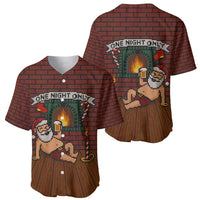 One Night Only Christmas Baseball Jersey Xmas Holiday Patterns - Wonder Print Shop