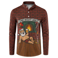 One Night Only Christmas Button Sweatshirt Xmas Holiday Patterns - Wonder Print Shop