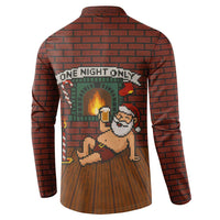 One Night Only Christmas Button Sweatshirt Xmas Holiday Patterns - Wonder Print Shop