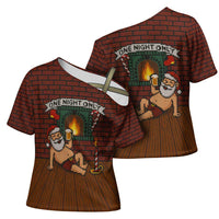 One Night Only Christmas Cross Shoulder Shirt Xmas Holiday Patterns - Wonder Print Shop