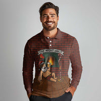 One Night Only Christmas Long Sleeve Polo Shirt Xmas Holiday Patterns - Wonder Print Shop