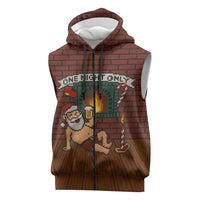 One Night Only Christmas Sleeveless Zip Hoodie Xmas Holiday Patterns - Wonder Print Shop