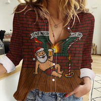 One Night Only Christmas Women Casual Shirt Xmas Holiday Patterns - Wonder Print Shop