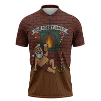 One Night Only Christmas Zipper Polo Shirt Xmas Holiday Patterns - Wonder Print Shop
