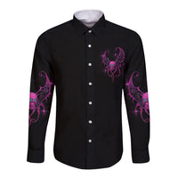 Karma Fairy Skul Long Sleeve Button Shirt - Wonder Print Shop