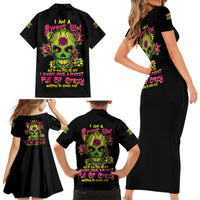 I Am A Sweet Girl But If You P Me O Sugar Skull Family Matching Short Sleeve Bodycon Dress and Hawaiian Shirt - Wonder Print Shop