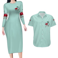 Salty Witch Mermaid Halloween Couples Matching Long Sleeve Bodycon Dress and Hawaiian Shirt - Wonder Print Shop