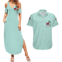 Salty Witch Mermaid Halloween Couples Matching Summer Maxi Dress and Hawaiian Shirt - Wonder Print Shop