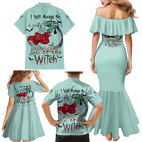Salty Witch Mermaid Halloween Family Matching Mermaid Dress and Hawaiian Shirt - Wonder Print Shop