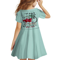 Salty Witch Mermaid Halloween Family Matching Off Shoulder Short Dress and Hawaiian Shirt - Wonder Print Shop