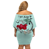Salty Witch Mermaid Halloween Family Matching Off Shoulder Short Dress and Hawaiian Shirt - Wonder Print Shop