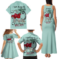 Salty Witch Mermaid Halloween Family Matching Tank Maxi Dress and Hawaiian Shirt - Wonder Print Shop