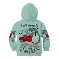 Salty Witch Mermaid Halloween Kid Hoodie - Wonder Print Shop