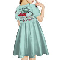 Salty Witch Mermaid Halloween Kid Short Sleeve Dress - Wonder Print Shop