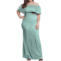 Salty Witch Mermaid Halloween Off Shoulder Maxi Dress - Wonder Print Shop