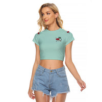 Salty Witch Mermaid Halloween Raglan Cropped T Shirt - Wonder Print Shop