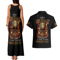 Did I Piss You Off Skull Filagree Couples Matching Tank Maxi Dress and Hawaiian Shirt - Wonder Print Shop
