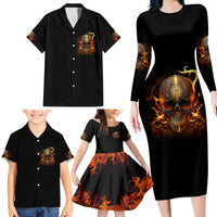 Did I Piss You Off Skull Filagree Family Matching Long Sleeve Bodycon Dress and Hawaiian Shirt - Wonder Print Shop