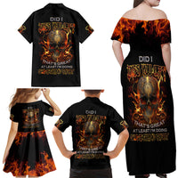 Did I Piss You Off Skull Filagree Family Matching Off Shoulder Maxi Dress and Hawaiian Shirt - Wonder Print Shop