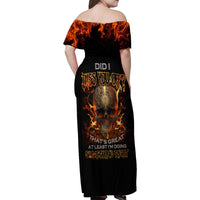 Did I Piss You Off Skull Filagree Family Matching Off Shoulder Maxi Dress and Hawaiian Shirt - Wonder Print Shop