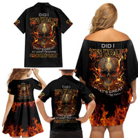 Did I Piss You Off Skull Filagree Family Matching Off Shoulder Short Dress and Hawaiian Shirt - Wonder Print Shop