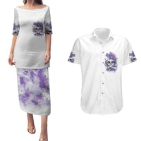You Couldn't Handle Me Skul Couples Matching Puletasi Dress and Hawaiian Shirt - Wonder Print Shop