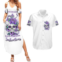 You Couldn't Handle Me Skul Couples Matching Summer Maxi Dress and Hawaiian Shirt - Wonder Print Shop