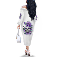 You Couldn't Handle Me Skul Family Matching Off Shoulder Long Sleeve Dress and Hawaiian Shirt - Wonder Print Shop