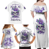 You Couldn't Handle Me Skul Family Matching Off Shoulder Maxi Dress and Hawaiian Shirt - Wonder Print Shop