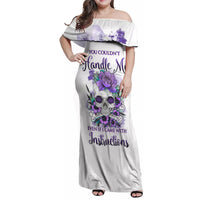 You Couldn't Handle Me Skul Family Matching Off Shoulder Maxi Dress and Hawaiian Shirt - Wonder Print Shop