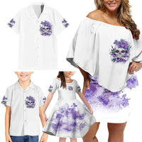 You Couldn't Handle Me Skul Family Matching Off Shoulder Short Dress and Hawaiian Shirt - Wonder Print Shop