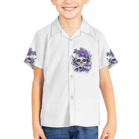 You Couldn't Handle Me Skul Family Matching Short Sleeve Bodycon Dress and Hawaiian Shirt - Wonder Print Shop