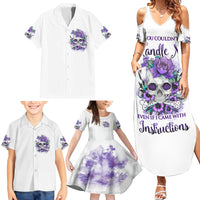You Couldn't Handle Me Skul Family Matching Summer Maxi Dress and Hawaiian Shirt - Wonder Print Shop