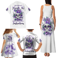 You Couldn't Handle Me Skul Family Matching Tank Maxi Dress and Hawaiian Shirt - Wonder Print Shop