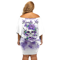 You Couldn't Handle Me Skul Off Shoulder Short Dress - Wonder Print Shop