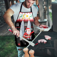 Malaysia Christmas Apron with Santa Claus Petronas Towers Snowflakes and Festive Icons - Wonder Print Shop