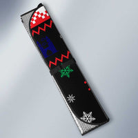 Malaysia Christmas Auto Sun Shade with Santa Claus Petronas Towers Snowflakes and Festive Icons - Wonder Print Shop