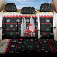 Malaysia Christmas Back Car Seat Cover with Santa Claus Petronas Towers Snowflakes and Festive Icons - Wonder Print Shop