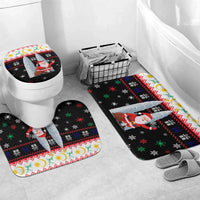 Malaysia Christmas Bathroom Set with Santa Claus Petronas Towers Snowflakes and Festive Icons - Wonder Print Shop