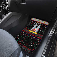 Malaysia Christmas Car Mats with Santa Claus Petronas Towers Snowflakes and Festive Icons - Wonder Print Shop