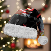Malaysia Christmas Santa Hat with Santa Claus Petronas Towers Snowflakes and Festive Icons - Wonder Print Shop